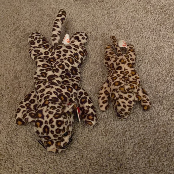 NWT Mom and Baby Ty Beanie Baby Freckles the Cheetah Set of Two - Picture 2 of 3